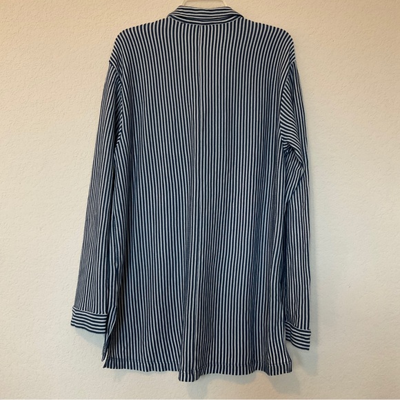Free People FP Beach Oversized Striped Shirt Long Sleeve Button Up Relaxed Top M - Picture 5 of 14